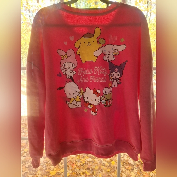 NWT Sanrio Hello Kitty & Friends Pink Sweatshirt Size XL - Picture 5 of 6